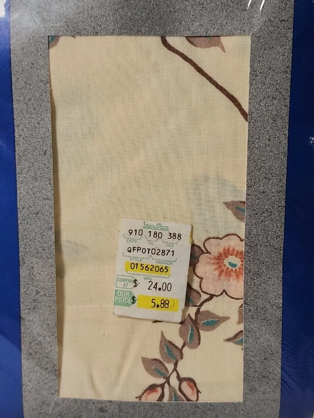 Vtg WestPoint Pepperell Floral Queen Flat Sheet 130 TC Irregular NOS New